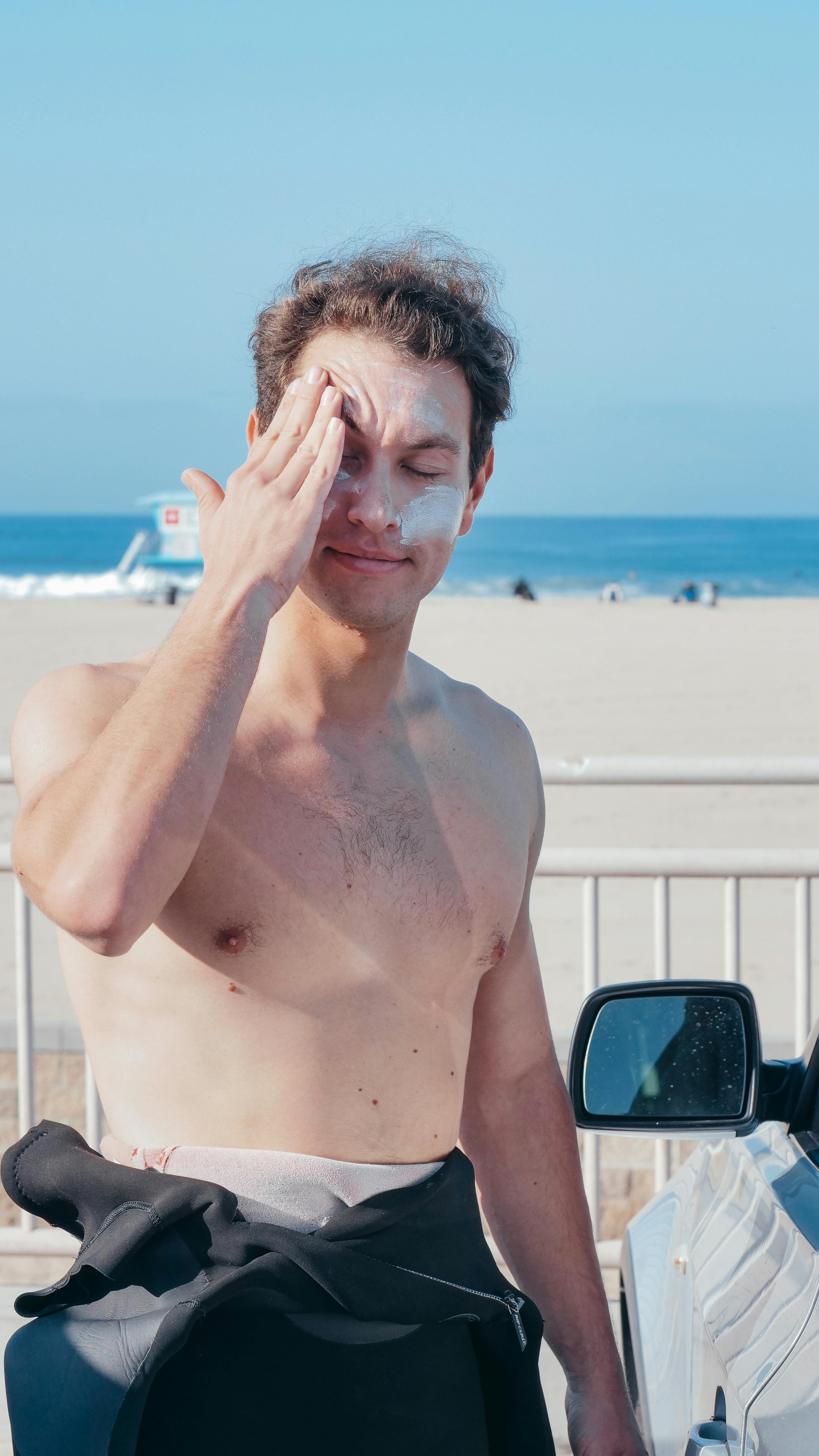 Wrong sunscreen application technique